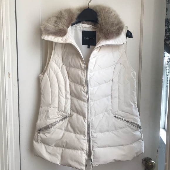 Talbots Jackets & Blazers - Talbots Down Fur-Collar Puffer Vest